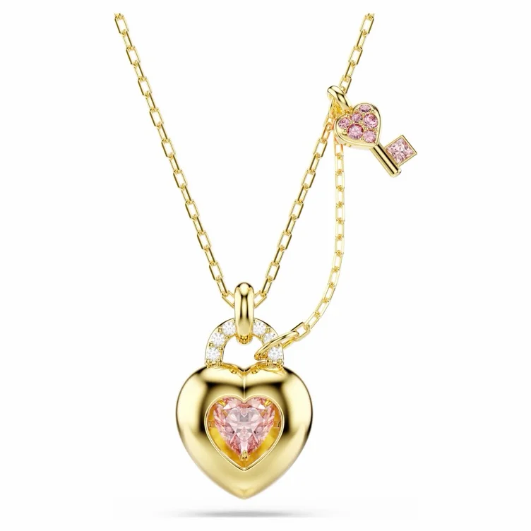 Lock and key Swarovki necklace