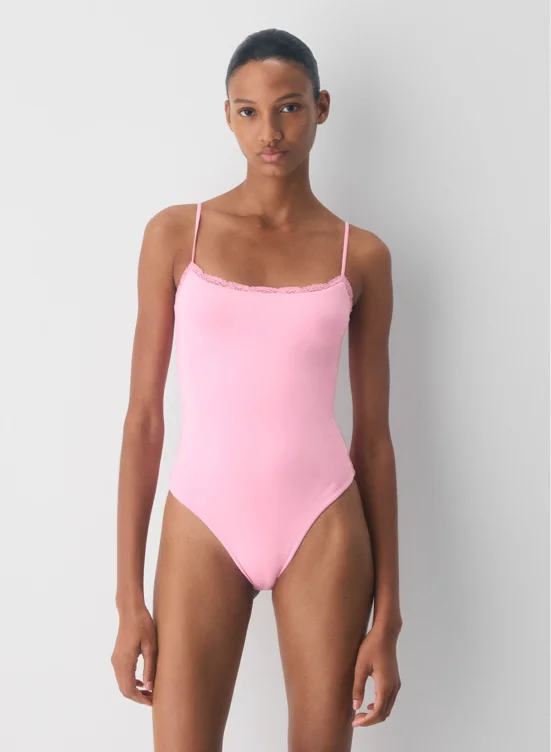 Aritzia Pink Bodysuit