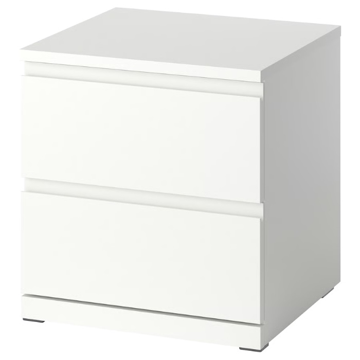 STORKLINTA Nightstand - white/with 2 drawers 19 5/8x18 7/8x20 7/8 "