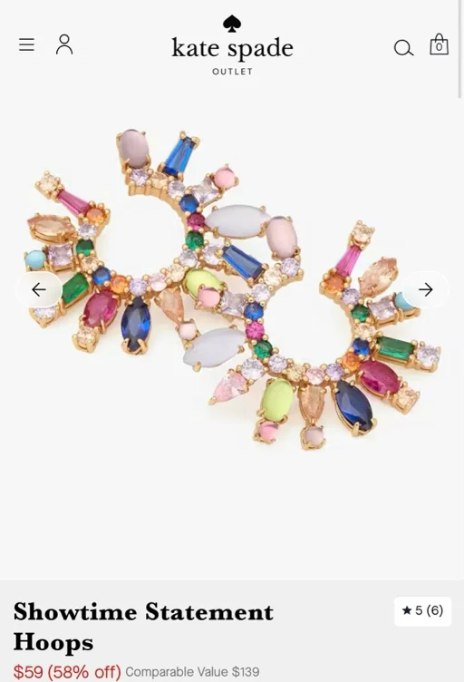 Kate Spade - Showtime statement Hoops 
