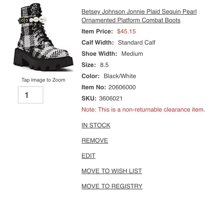 Betsey Johnson - Plaid Sequin Peal Ornamental Combat Boots