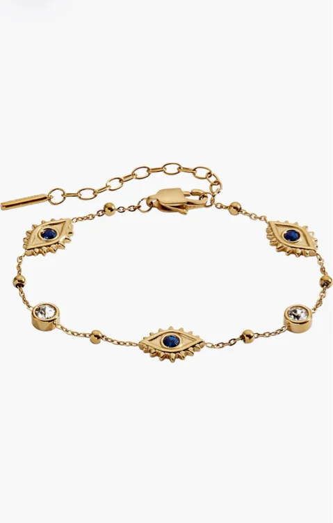 Evil Eye Crystal Stone Chain Bracelet
