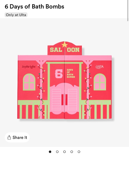 JoyBright by Ulta 6 Days of Bath Bombs. 