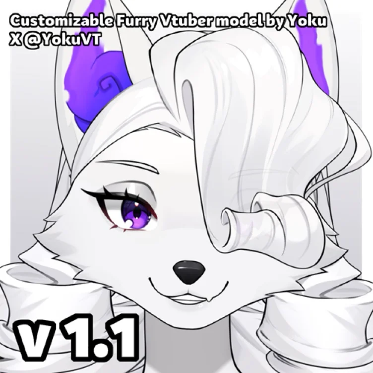 Customizable Furry Vtuber model by Yoku
