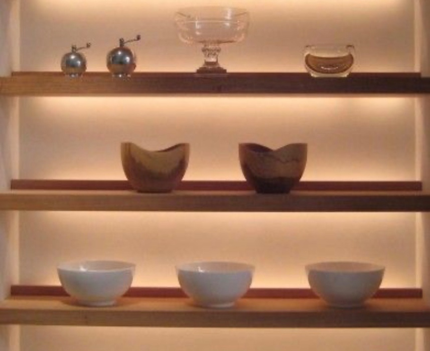 Bookcase back lighting