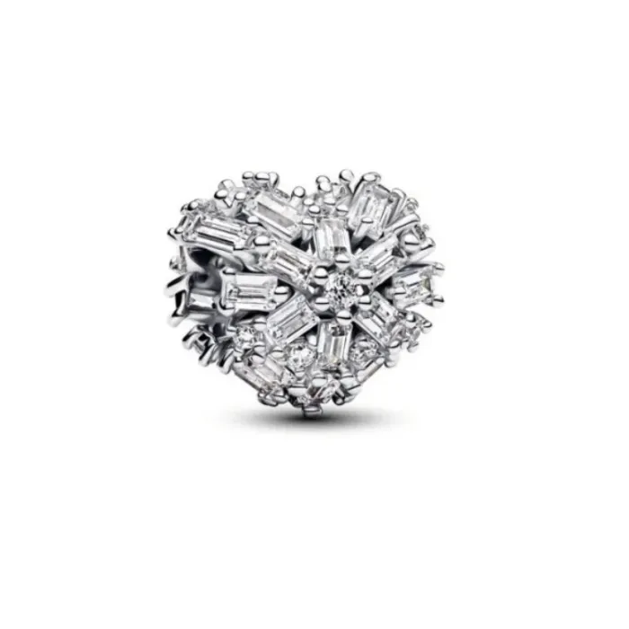 Heart With Stones Pandora Bracelet Charm 
