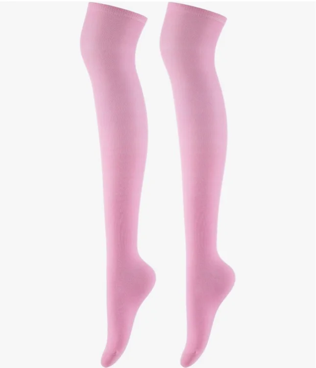 Pink Thigh High Socks