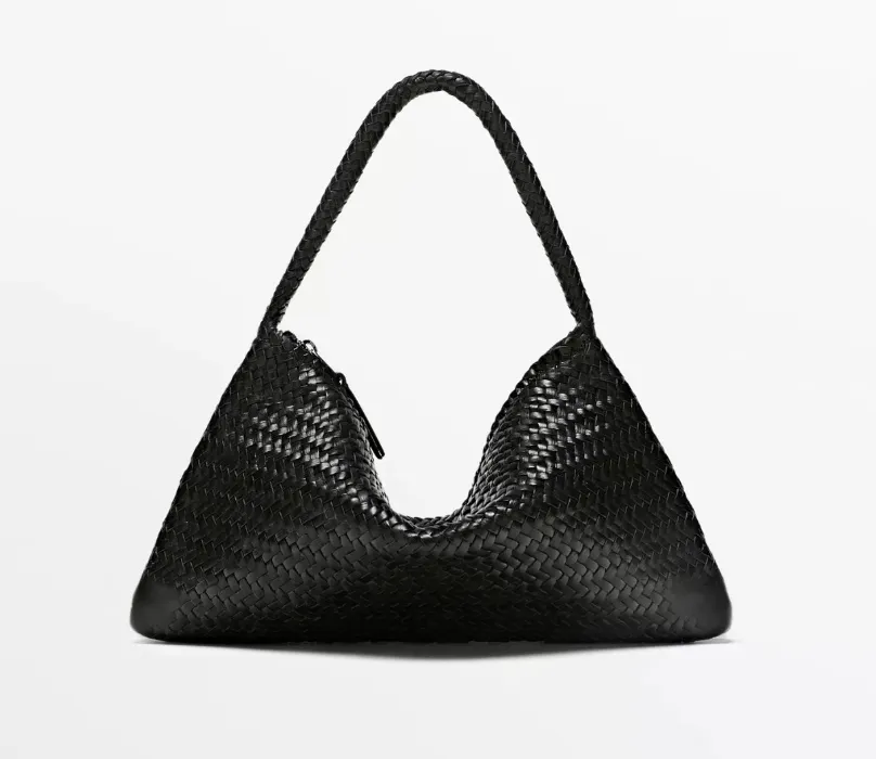 Nappa Leather shoulder bag by Massimo Dutti