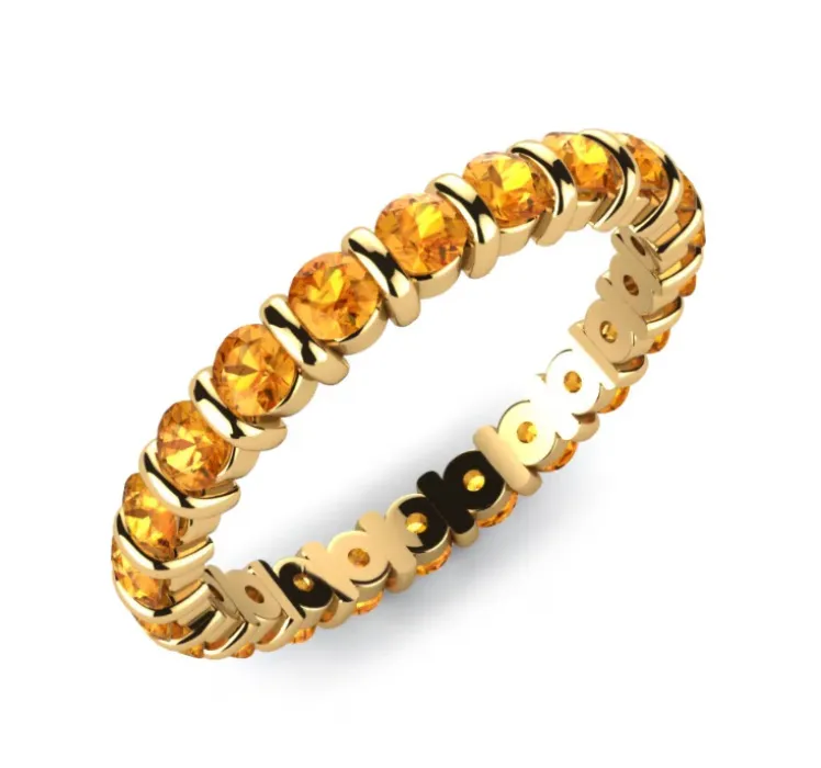 Gelbgoldener 585 Citrin-Ring