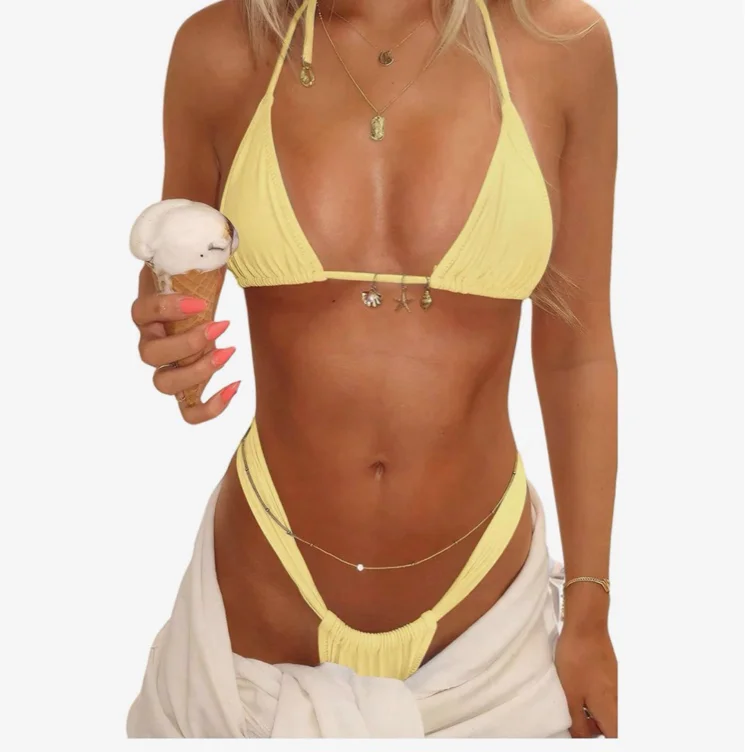 Yellow bikini 