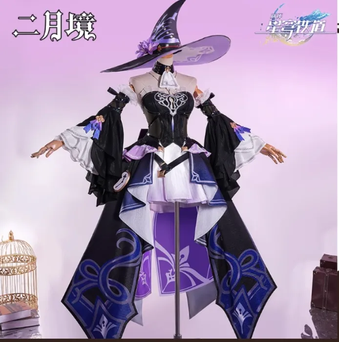 February realm big black tower cos clothing honkai star dome railway genius club cosplay game anime clothing