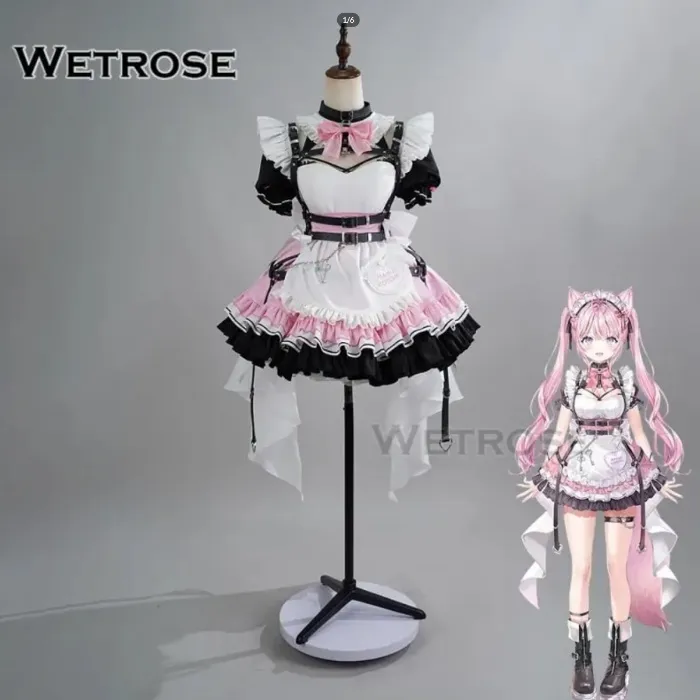 [Wetrose] Pre-order Hololive JP Virtual YouTuber Vtuber Hakui Koyori Maid Outfit Cosplay Costume 博衣こよりメイドコスプレ