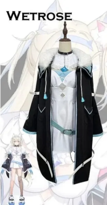 [Wetrose] In Stock Fuwawa Mococo Abyssgard Hololive EN Cosplay Costume Wig Ear Tail Full Set