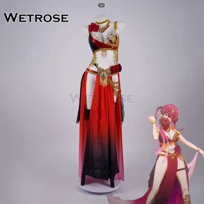 [Wetrose] In Stock Hololive Houshou Marine Paipai Mask 宝鐘マリン パイパイ仮面 Dancing Girl Cosplay Costume
