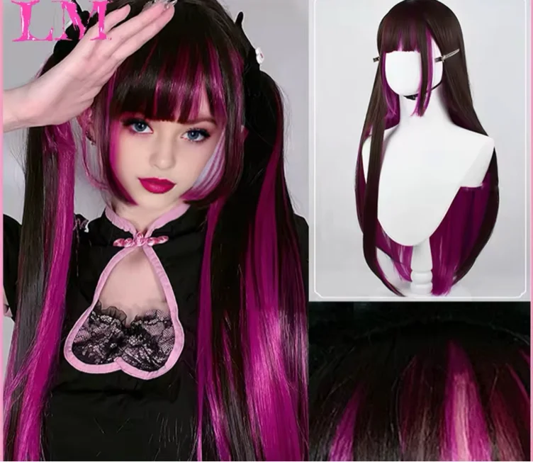 LM lange watergolfpruik met pony witte kleurrijke cosplaypruik voor vrouwen dagelijks feest natuurlijk zacht synthetisch haar hittebestendig - AliExpress 