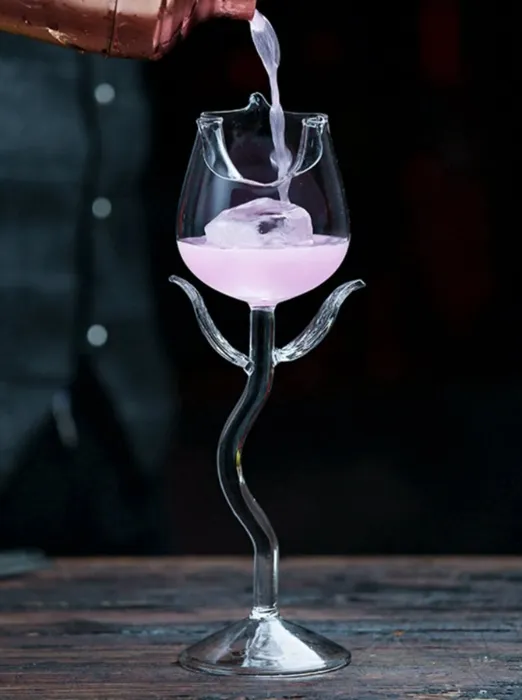 Flower shaped glass