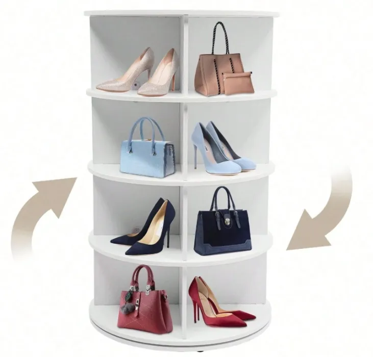 Rotating shoe rack