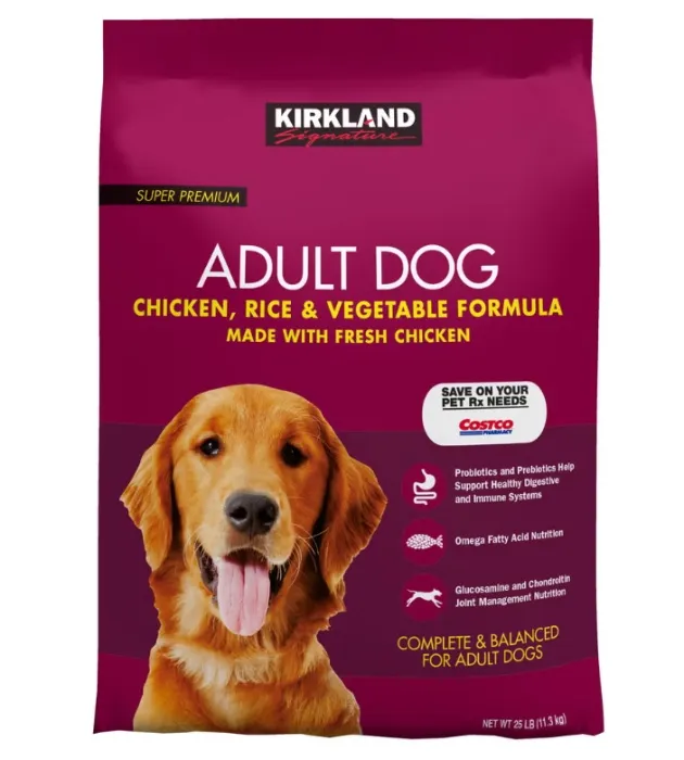 Kirkland Signature Adult Formula Chicken, Rice and Vegetable Dog Food, 25 lbs