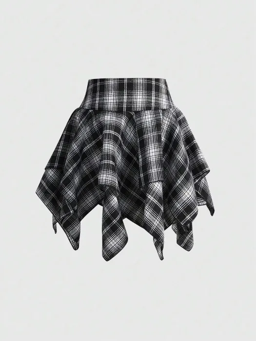 Edgy Plaid Skirt