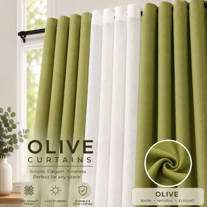 Blockout Curtains with Rings (3in1 set)