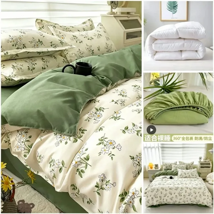 5in1 Bedsheet With Comforter Beddings