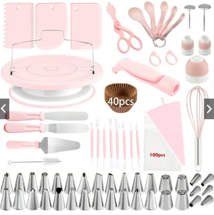 Cake Decorating Kit 207pcs Piping Bags And Tips Cake Turner Set