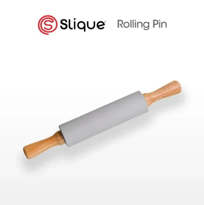 SLIQUE Wood + Silicone Rolling Pin