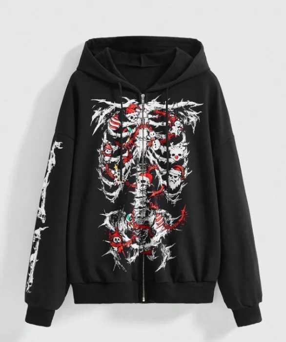 ROMWE Grunge Punk Sudadera oversize de subcultura para mujer