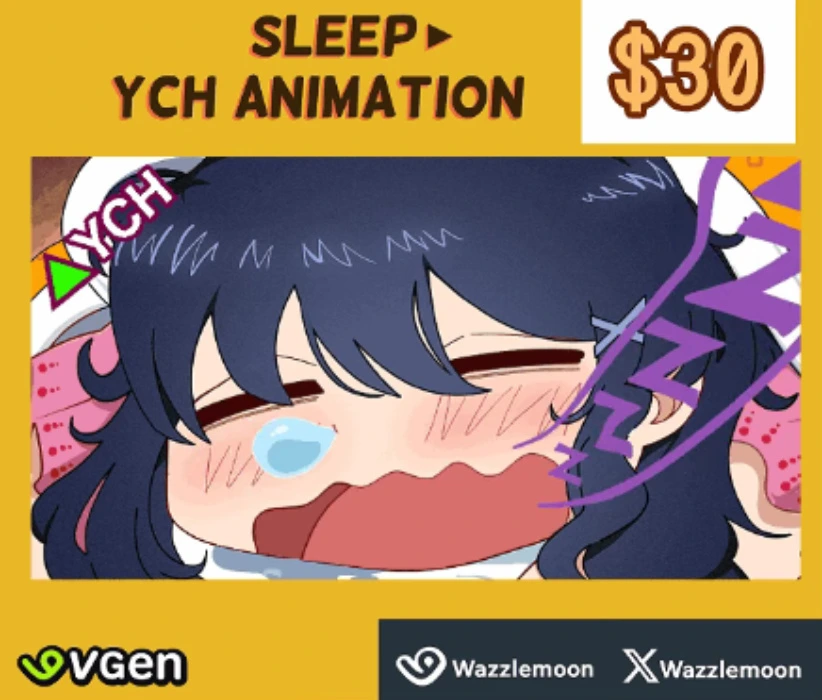 {YCH ANIMATION}✨ SLEEP + streaming use