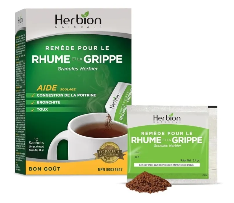 Herbion Naturals Cold and Flu Granules | Herbal Tea | Cough Relief | Sore Throat