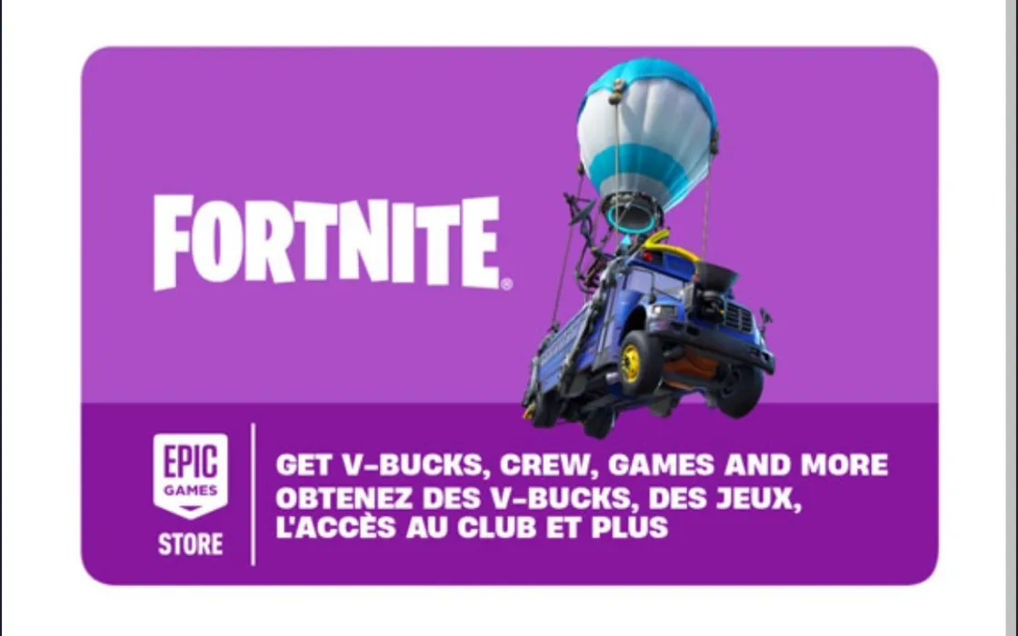 Fortnite Vbucks Giftcard