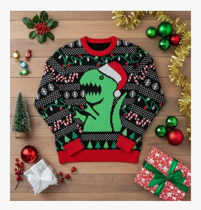 Ugly Christmas Sweater Trex