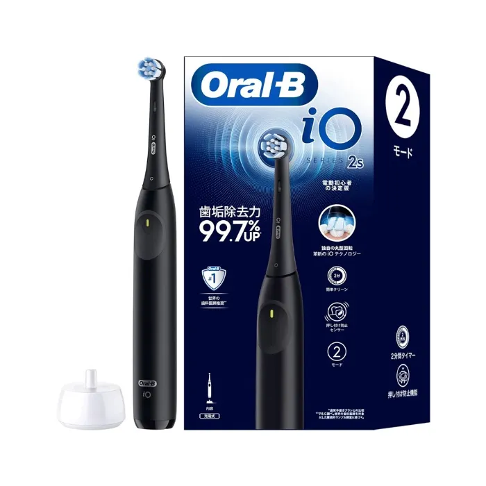 Braun Electric Toothbrush Oral-B iO2S (Definitive Edition for Electric Beginners) iOS21D90BK Black [Amazon.co.jp Exclusive]