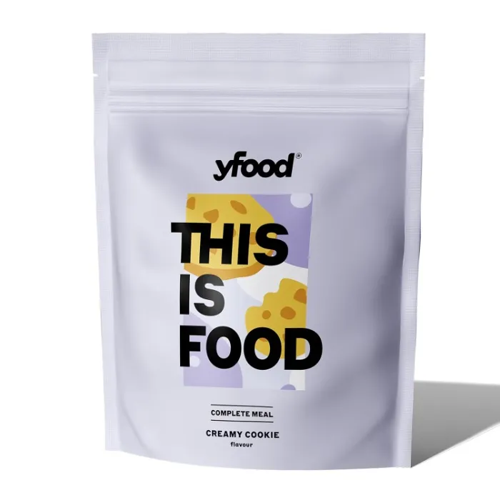 yfood Trinkmahlzeit Creamy Cookie – 12 Mahlzeiten à 400 kcal in Pulverform – 25 g Protein – Vollwertige & gesunde Mahlzeit to go - Geschmack: Keks