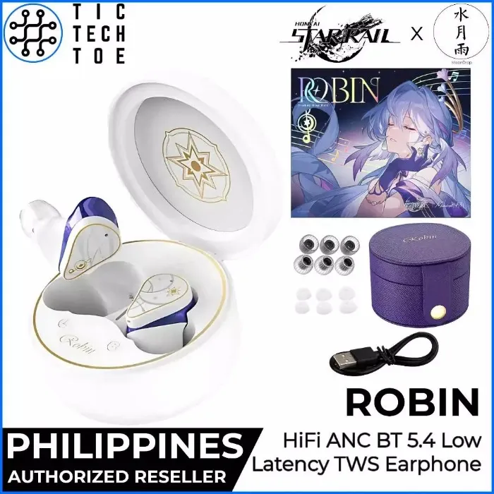 Moondrop x Honkai: Star Rail Robin HiFi True Wireless Earphones Bluetooth 5.4 ANC Wireless Charging