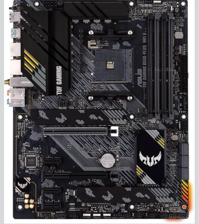 ASUS TUF Gaming B550-PLUS WiFi II AMD AM4 (3rd Gen Ryzen™) ATX Motherboard (PCIe 4.0, 6, 2.5Gb LAN, BIOS Flashback, USB 3.2 2, Addressable 2 RGB Header and Aura Sync)