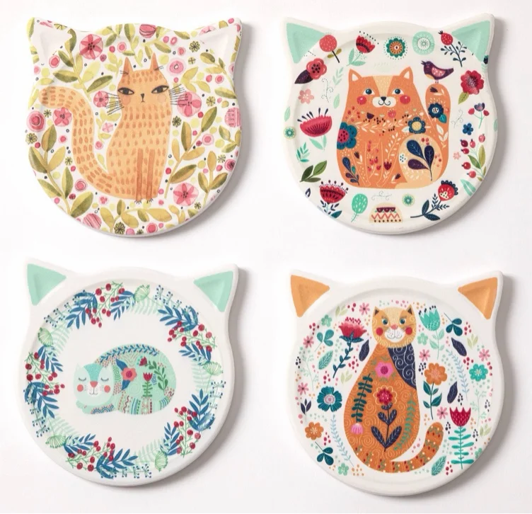 Cat Beauty Water Absorbent Coasters - Set of 4 | Default Title