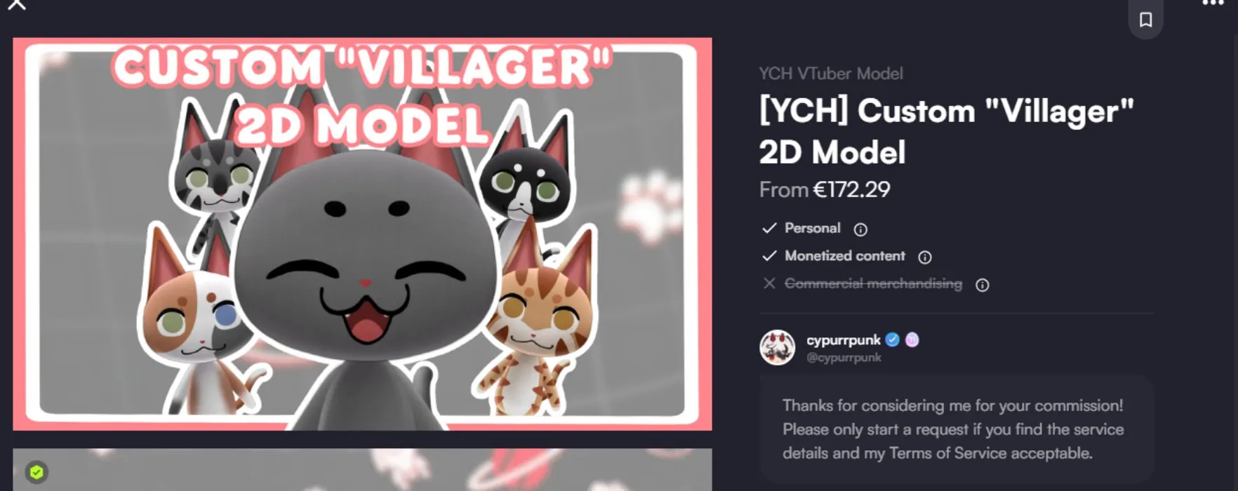 Custom animal crossing style vtuber