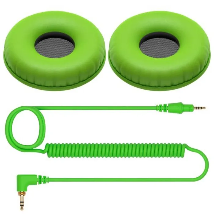 Pioneer DJ HC-CP08-G - CUE1 Series Ear Pad and Cord (Green) - Green