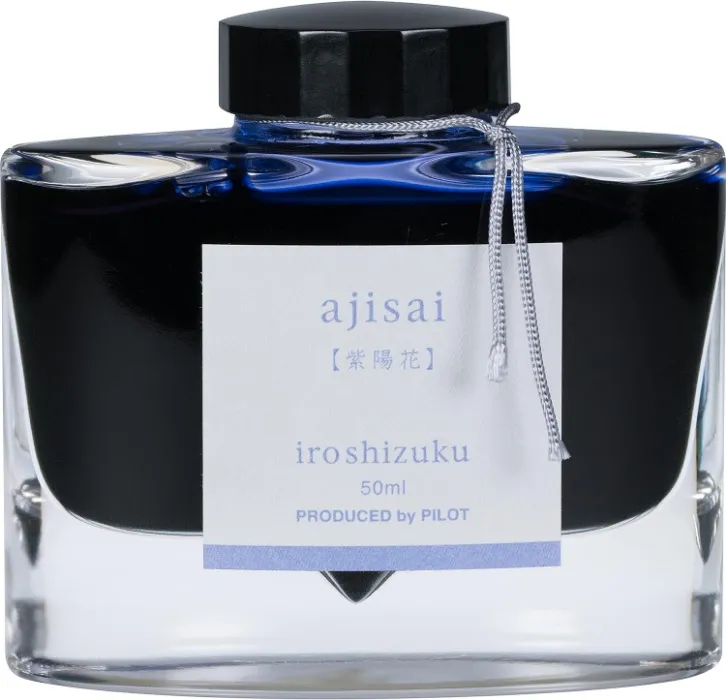 PILOT Iroshizuku Bottled Fountain Pen Ink, Ajisai, Hydrangea (Blue Purple) 50ml Bottle (69211)