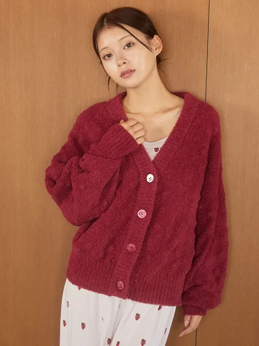 柄編みカーディガン