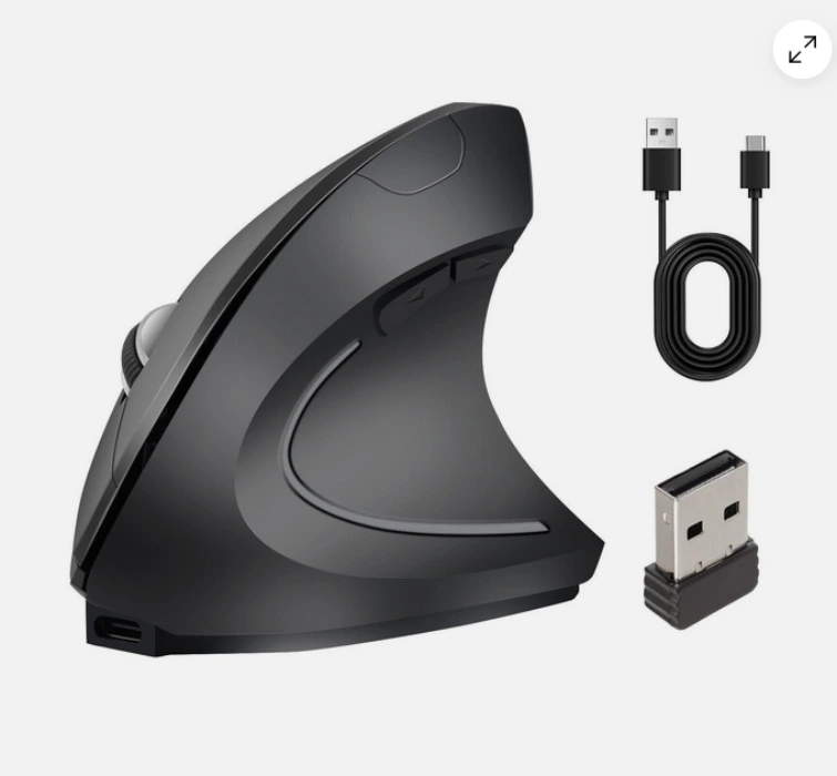Vertical Mouse Ergonomic 2.4GHz Wireless, 3 Adjustable DPI 800/1200/1600