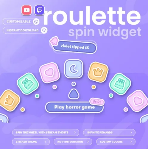 Roulette Wheel Widget - Event Streams (CiariDesigns)