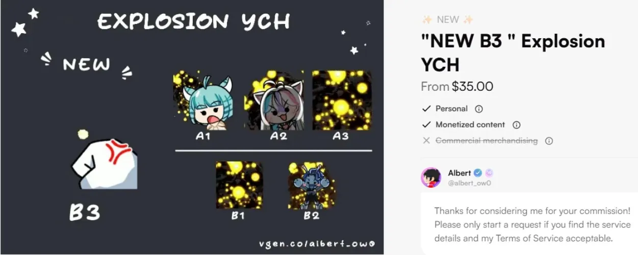 1 Explosion YCH Emote (Albert_ow0)