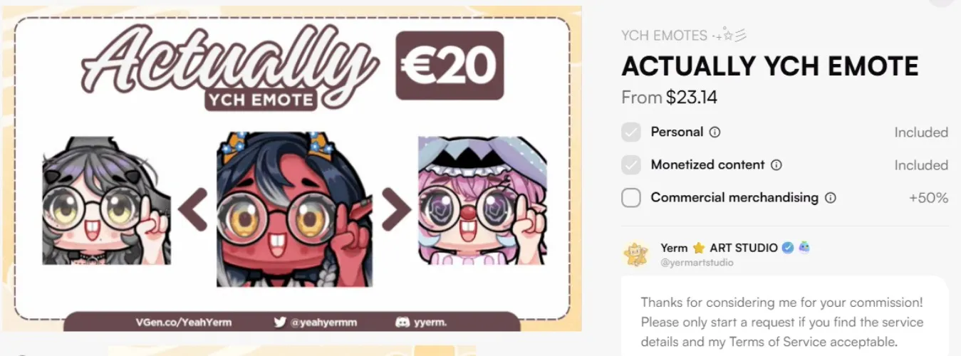 Actually YCH Emote (yermartstudio)