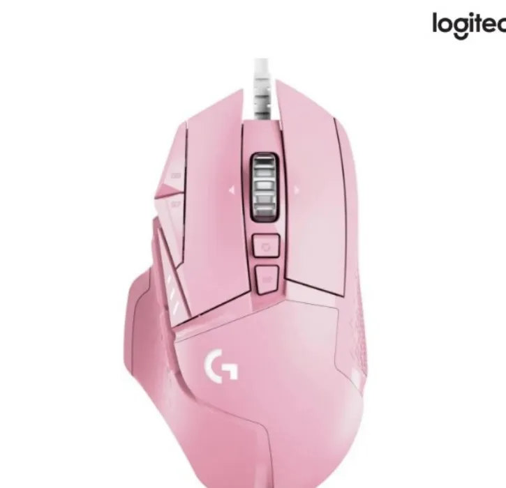 Logitech (G) G502 HERO Wired Gaming Mouse, RGB with Weighted Macro Programming, 25600DPI, 11buttons, Laptop Big Hand Mouse, for Windows® 7 or later/macOS 10.11 or later/ChromeOS, pink