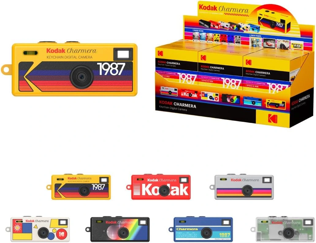 KODAK CHARMERA Keychain Digital Camera Blind Box Single Box (1PC),Mini Camera,Digicam,Video Recording,Bag Charm,Film Simulation Presets,1.6 Megapixels,Micro SD Card Slot,for Beginners Teens and Adults : Amazon.ie