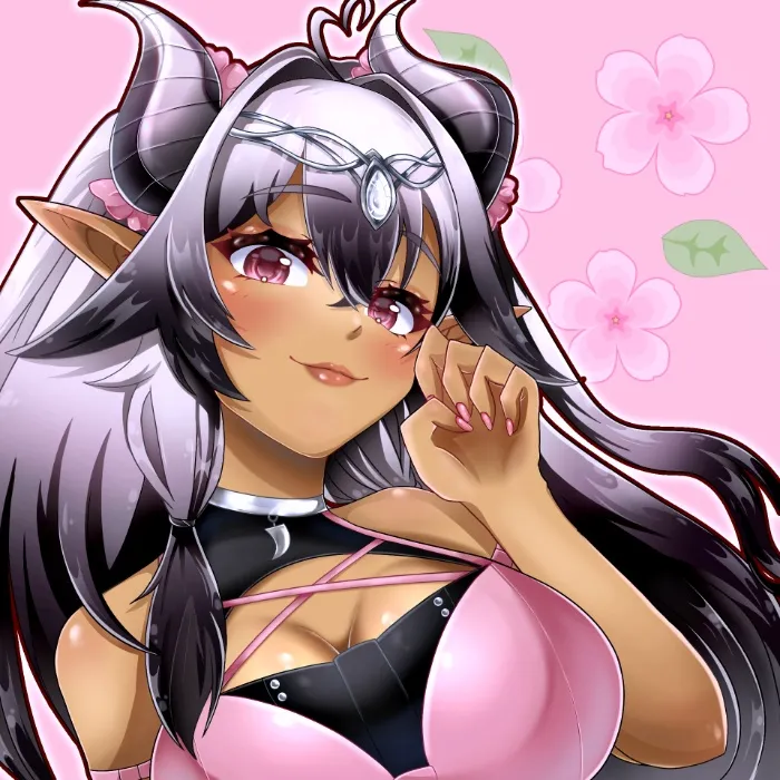 Chaosrose Vtuber art/emotes/screens/overlays ect