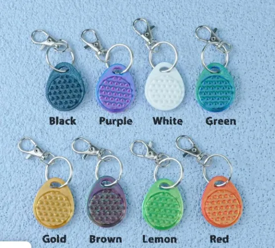 4-Pack Stabby Stones Spike Keychain - 3D Printed Fidget Toy for Pain Stimming, Stress Relief, Anxiety, Christmas Gifts Stocking Stuffers