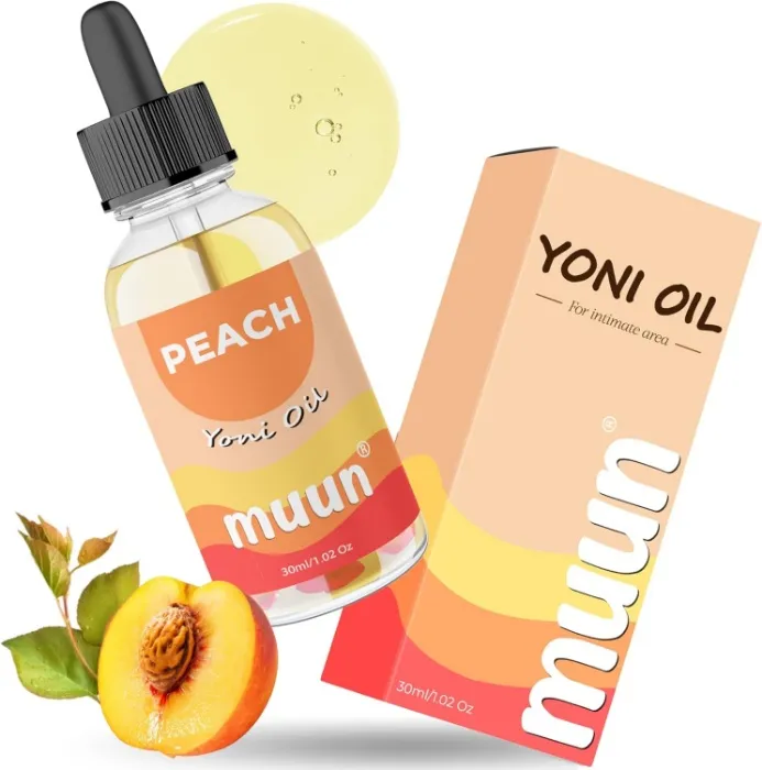 Muun Peach Intimate Oil for Dryness Perfume Oil After Shave Ingrown Hair Moisturizer & Nourishing Care For Women, 100% Natural